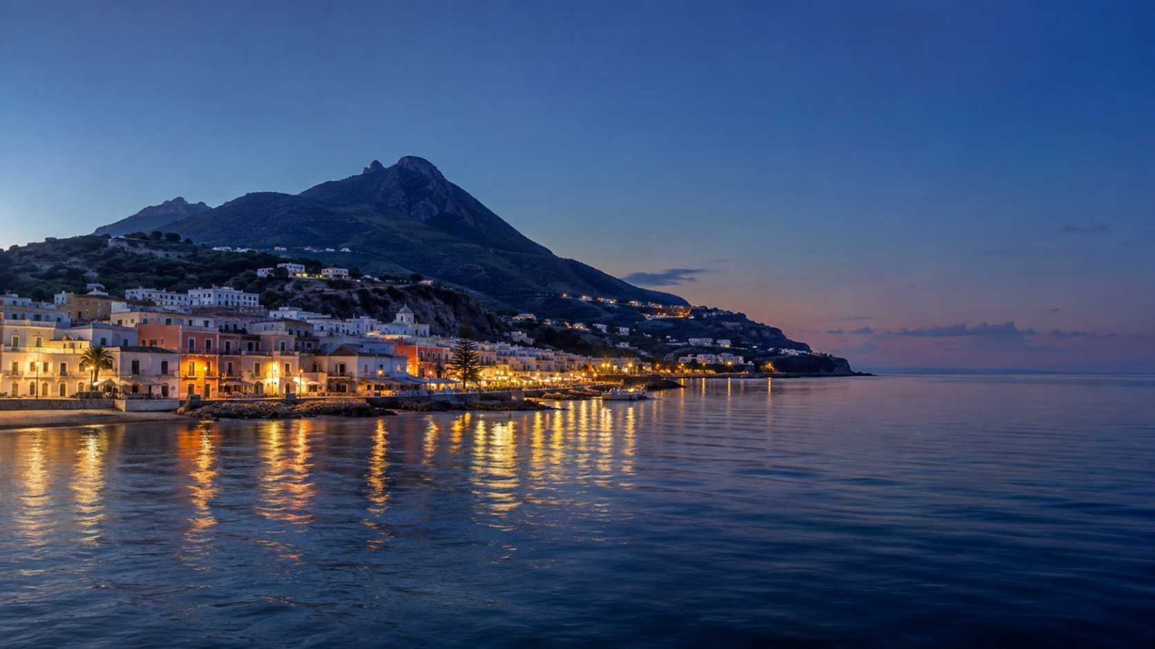 Costa di Ischia al tramonto